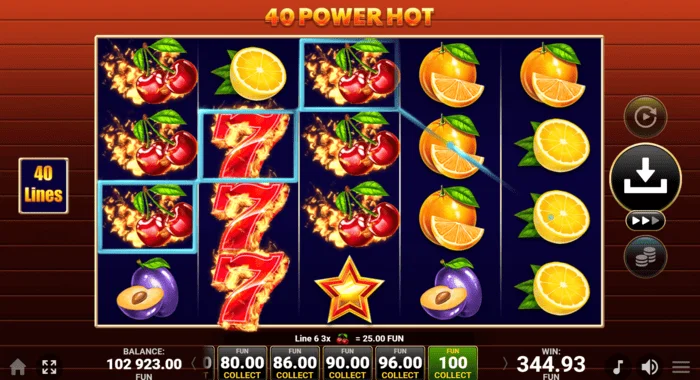 Vincita di base del gioco 40 Power Hot Coin Boost